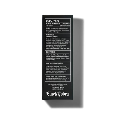 Black Cobra Tattoo Numbing Cream – Extra Strength Lidocaine - BlackCobraSupply.com