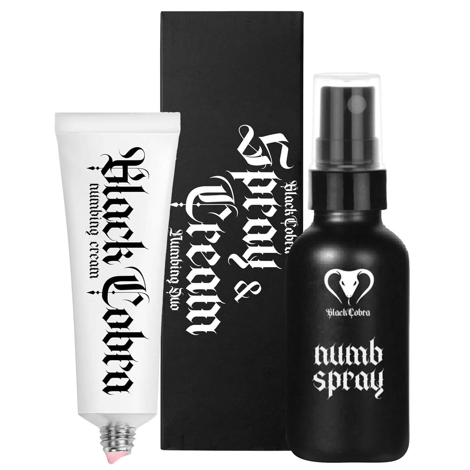 TATTOO NUMB SPRAY + NUMBING CREAM 'DUO' - BlackCobraSupply.com